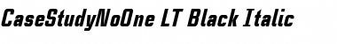 CaseStudyNoOne LT Black Italic Font