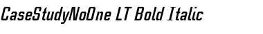 CaseStudyNoOne LT Bold Italic