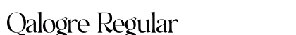 Qalogre Regular (OpenType) Font Preview Qalogre Regular (OpenType) Font Preview