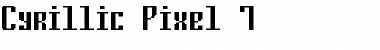 Download Cyrillic Pixel-7 Font