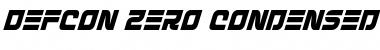 Download Defcon Zero Condensed Italic Font