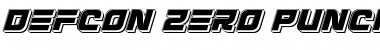 Download Defcon Zero Punch Italic Font