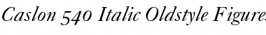 Caslon 540 RomanSC Italic Font