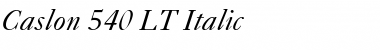 Caslon 540 LT Italic Font