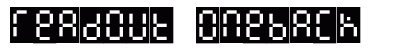 Readout OneBack Font Readout OneBack Font Preview
