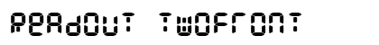 Readout TwoFront Font Readout TwoFront Font Preview