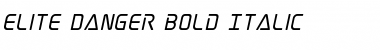 Elite Danger Bold Italic Bold Italic Font