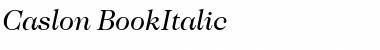 Caslon BookItalic Font