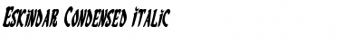 Download Eskindar Condensed Italic Font