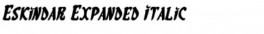 Download Eskindar Expanded Italic Font