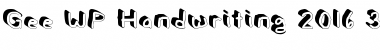 Gee_WP_Handwriting_2016_3D Regular Font