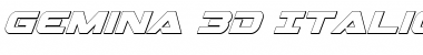 Download Gemina 3D Italic Font