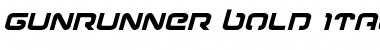 Download Gunrunner Bold Italic Font