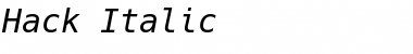 Hack Italic Font