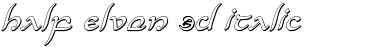Half-Elven 3D Italic Italic Font