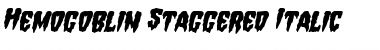 Download Hemogoblin Staggered Italic Font
