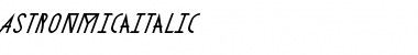 AstronmicaItalic Regular Font
