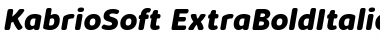 Kabrio Soft ExtraBold Italic Font