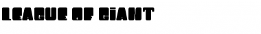 LEAGUE OF GIANT Regular Font