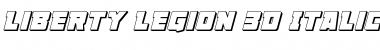 Download Liberty Legion 3D Italic Font