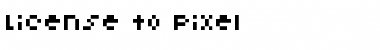 Download License to Pixel Standard Font