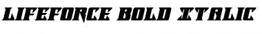 Download Lifeforce Bold Italic Font