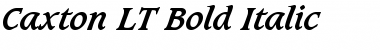 Caxton LT BoldItalic Regular Font
