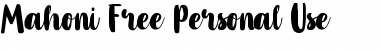 Mahoni Free Personal Use Regular Font