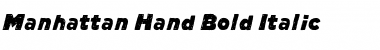 Manhattan Hand Bold Italic Font
