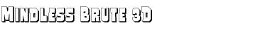 Mindless Brute 3D Regular Font