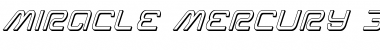 Download Miracle Mercury 3D Italic Font