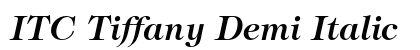 ITC Tiffany Demi Italic Font ITC Tiffany Demi Italic Font Preview