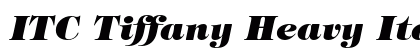 ITC Tiffany Heavy Italic Font ITC Tiffany Heavy Italic Font Preview