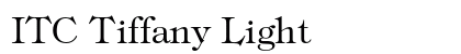 ITC Tiffany Light Font ITC Tiffany Light Font Preview