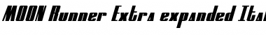 MOON Runner Extra-expanded Italic Extra-expanded Italic Font