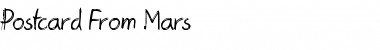 Download Postcard From Mars Font