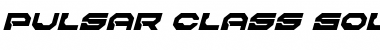 Download Pulsar Class Solid Italic Font