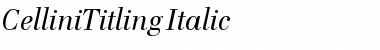 Download CelliniTitling-Italic Font