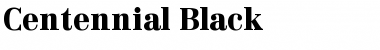Centennial-Black Regular Font