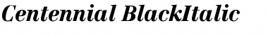 Centennial-BlackItalic Regular Font