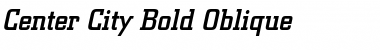 Center City Bold Oblique Font