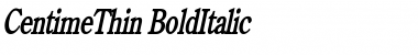 CentimeThin BoldItalic Font