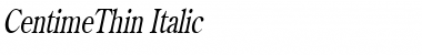 CentimeThin Italic Font