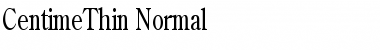 CentimeThin Normal Font