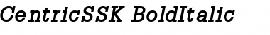 CentricSSK BoldItalic Font