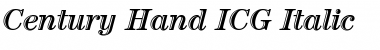 Century Hand ICG Italic Font