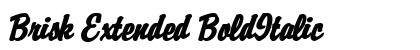 Brisk Extended BoldItalic Font Brisk Extended BoldItalic Font Preview