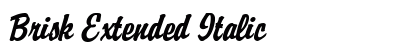 Brisk Extended Italic Font Brisk Extended Italic Font Preview