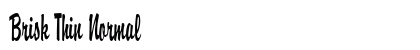 Brisk Thin Normal Font Brisk Thin Normal Font Preview