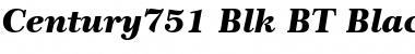 Century751 Blk BT Black Italic Font